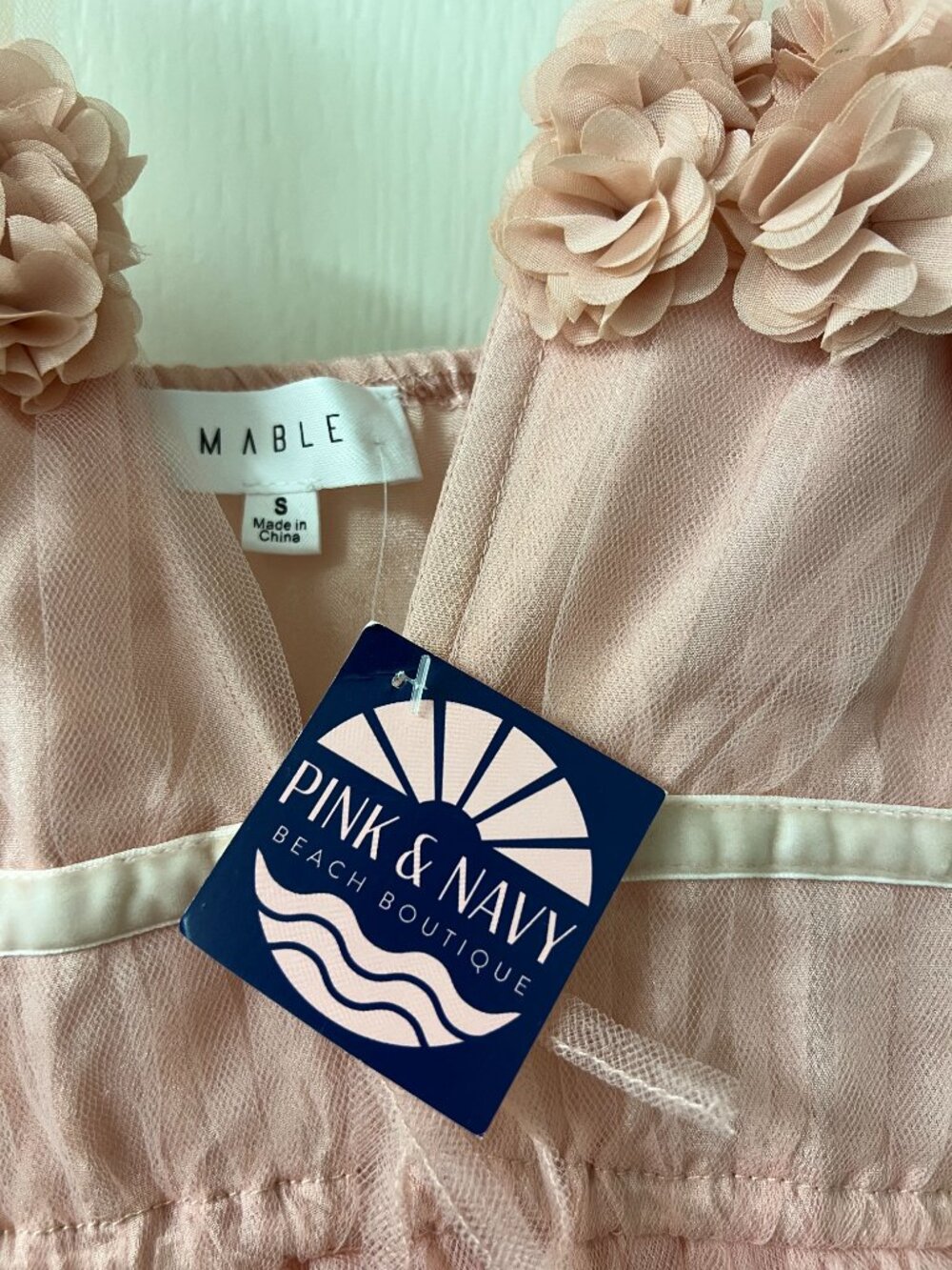 NWT - Pink Ruffle Mini Dress - MABLE - Picture 4 of 5